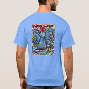 Camiseta Angel Cancer colorida (Pintura na parte t