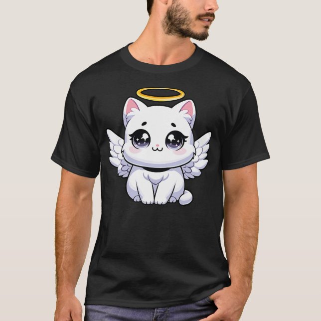 Camiseta Angel Cat, Anime Angel Kitten (Frente)