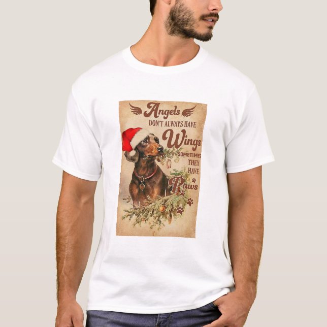 Camiseta Angel Christmas Dachshances (Frente)