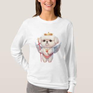 Camiseta Angel maltesa Puppy, amantes de cães maltes e dono