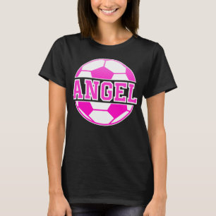 Camiseta Angel Name Girls Soccer Jogue Futebol Fan B
