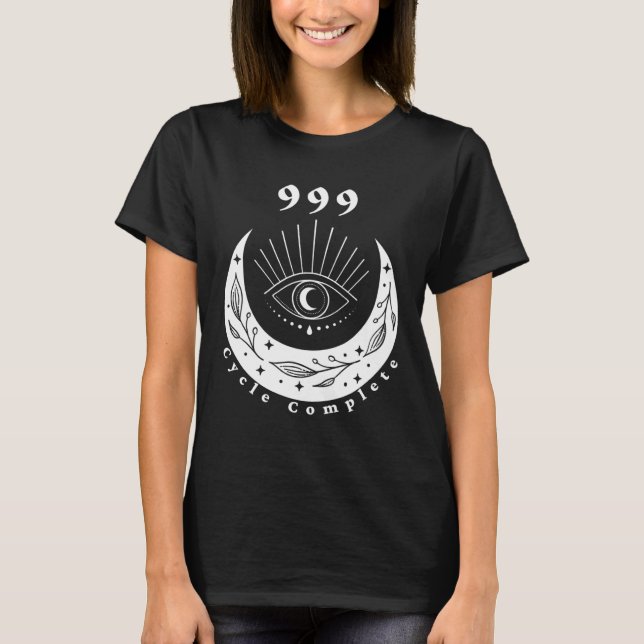 Camiseta Angel Number 999 Cycle Complete The Eye Moon (Frente)