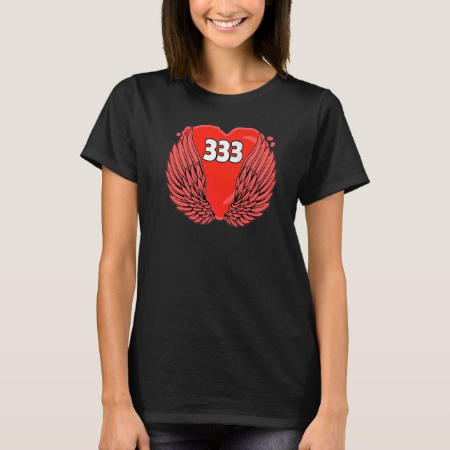 Camiseta Angel Número 333 Geometria Sagrada Awakeni (Frente)