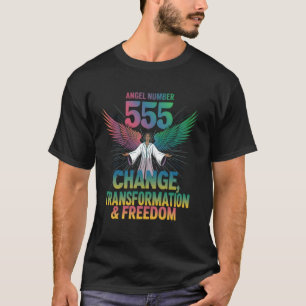 Camiseta Angel Número 555 Mude os homens de liberdade de tr