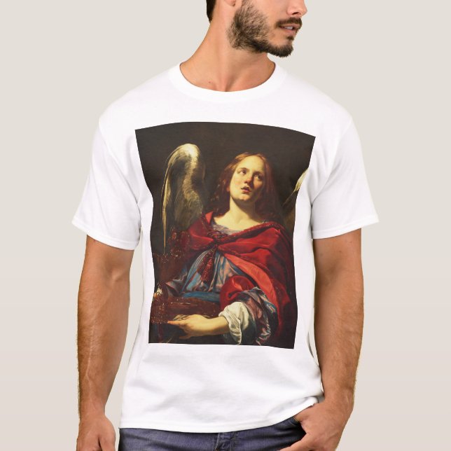 Camiseta Angel Segurando o navio e a toalha (Frente)