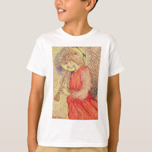 Camiseta Angel Tocando um Flageolet