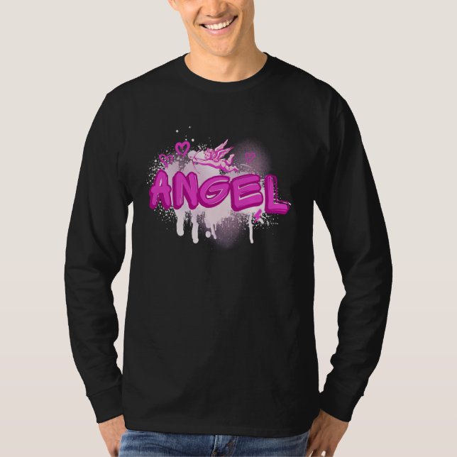 Camiseta Angel y2k Aesthetic 2000s Millennial Nostalgia Pin (Frente)