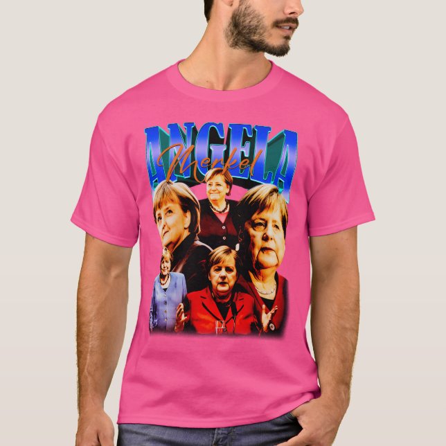 Camiseta Angela Merkel Estilo Vintage (Frente)