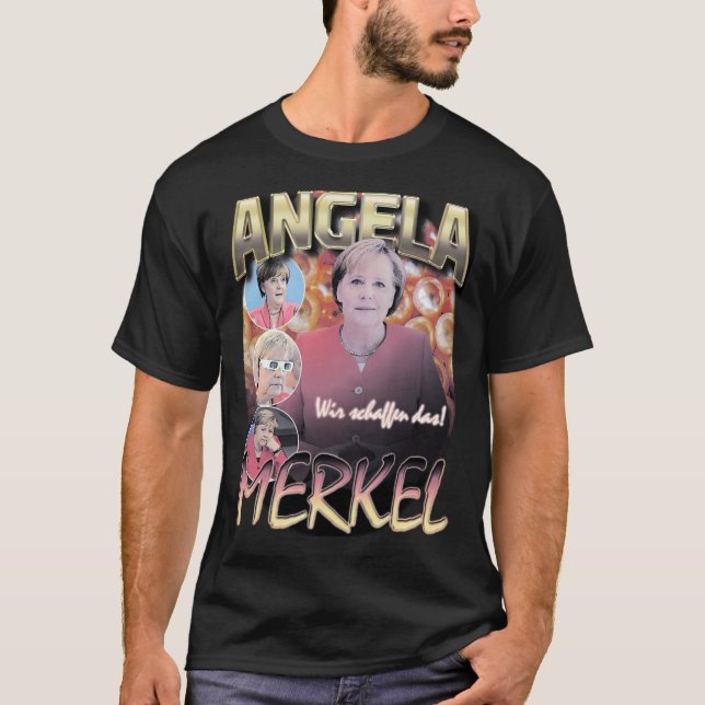 Camiseta Angela Merkel Rap Bootleg Tee Classic T-Shirt (Frente)