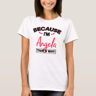 Camiseta Angela nomeou Presente para mulheres