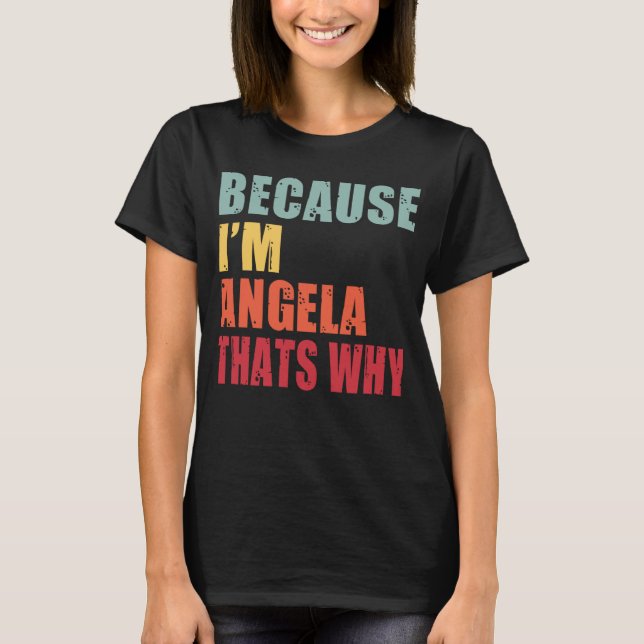 Camiseta Angela, sou todo mundo falando sobre Angela (Frente)
