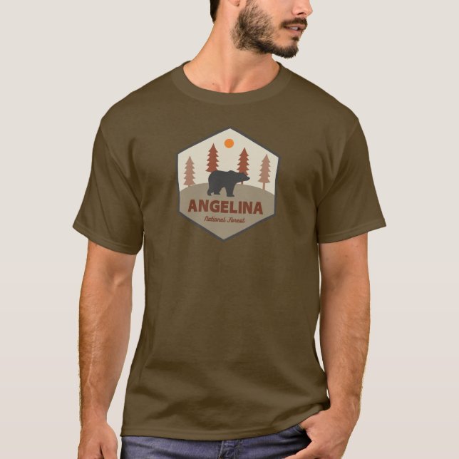 Camiseta Angelina National Forest Texas Bear (Frente)