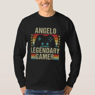 Camiseta Angelo Gamer Retro Gaming Vintage Game Personalize