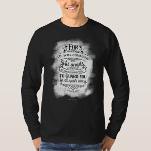 Camiseta Angels Guarda Você Bíblia Cristã Verso Religioso C
