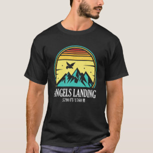 Camiseta Angels Landing Utah 2022 Retro Vintage Dark Impres