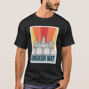 Camiseta Angkor Wat Retro Camboja Asia Tourist