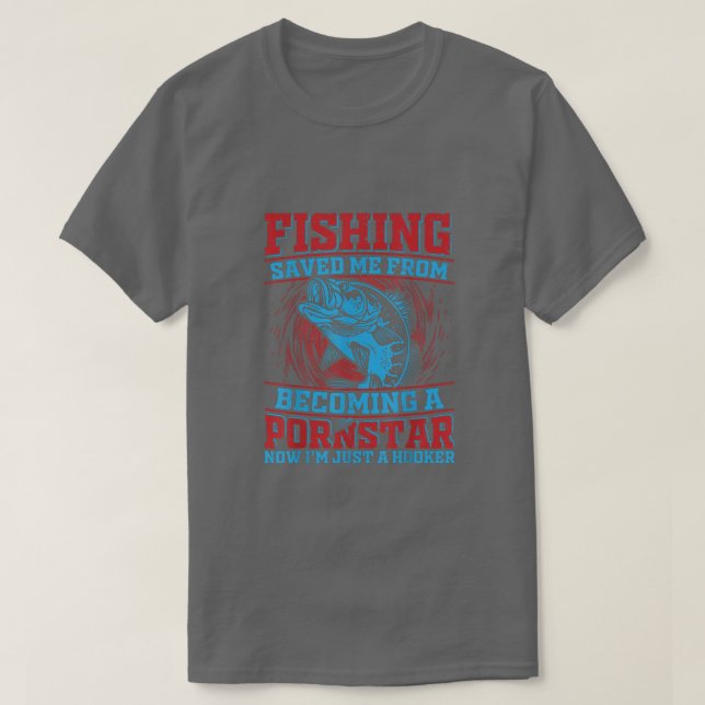 Camiseta Angler Funny fala sobre pescar homens e mulheres (Frente do Design)