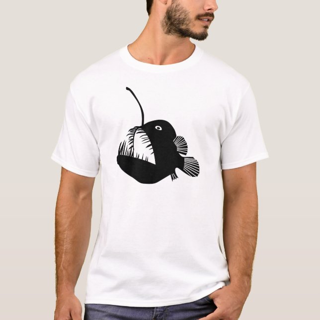 Camiseta anglerfisch anglerfish frogfish fishing deep sea (Frente)