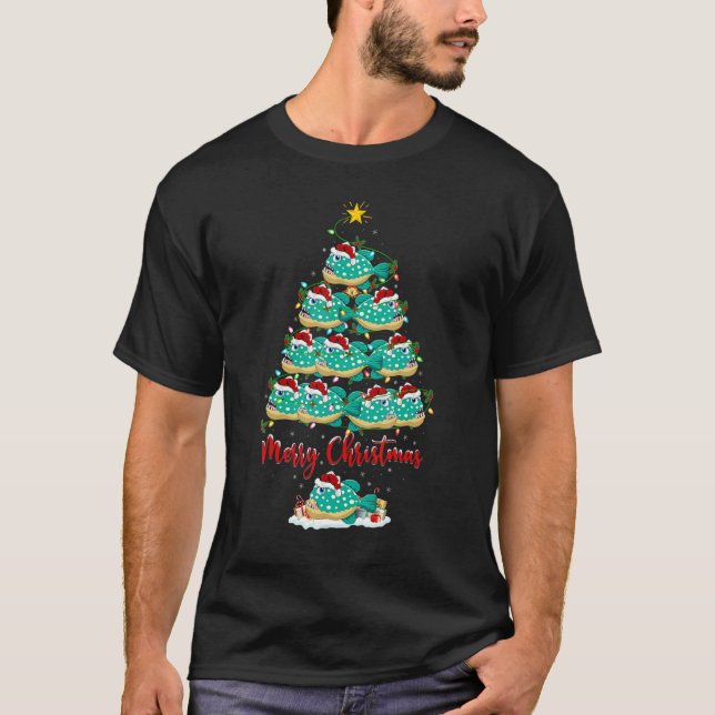 Camiseta Anglerfish Christmas Tree Lights  Anglerfish Xmas (Frente)