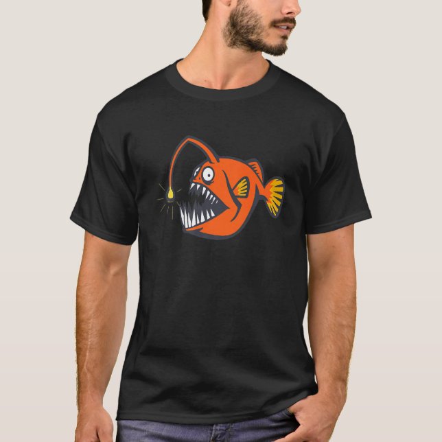 Camiseta Anglerfish Deep Sea Creatures Sea Monster Anglster (Frente)