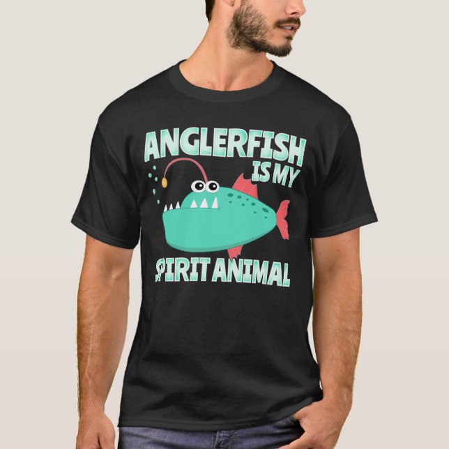 Camiseta Anglerfish é meu espírito animal engraçado (Frente)