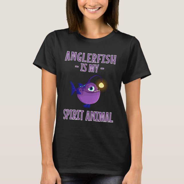Camiseta Anglerfish É Meu Espírito De Anglóbulo Animal (Frente)