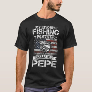 Camiseta Anglês I Meu Parceiro De Pesca Favorito Me Chama P