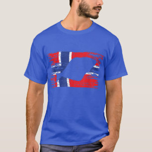 Camiseta Anglês Noruega Pavilhão norueguês Pesca Rod Fish R