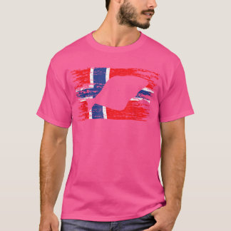 Camiseta Anglês Noruega Pavilhão norueguês Pesca Rod Fish R