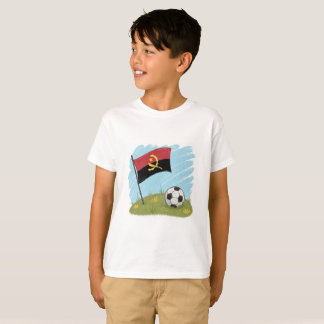 Camiseta Angola flag and soccer ball