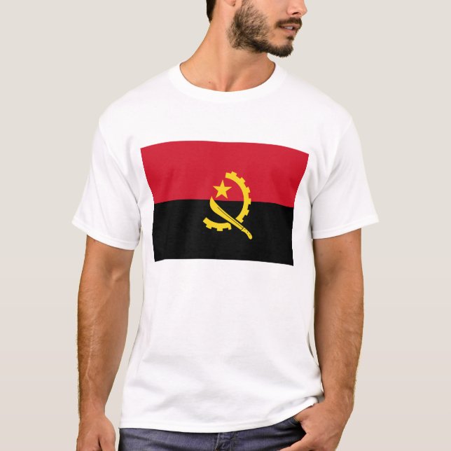 Camiseta Angola Flag T-Shirt, Patriotic T-Shirts, (Frente)