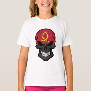 Camiseta Angola: Sinalizador do Crânio Sorridente