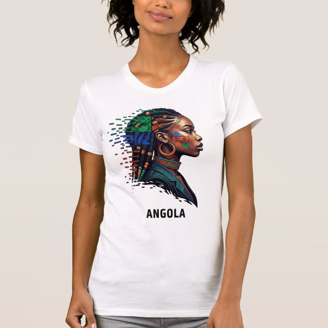 Camiseta Angolan_Spirit_Modern_Mosaic. (Frente)