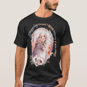 Camiseta Angora Turca Gato Revolta Flor Coroa Positiva Aff