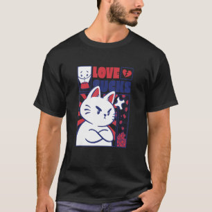 Camiseta Angry Cat Engraçado Anti-Dia de os namorados