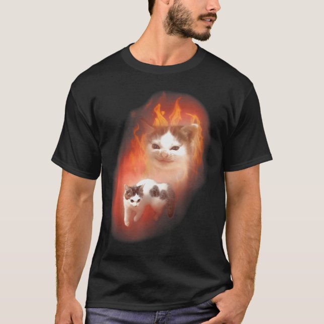 Camiseta Angry Cat Meme Funny Silly Cat Kitten Lover Humor  (Frente)