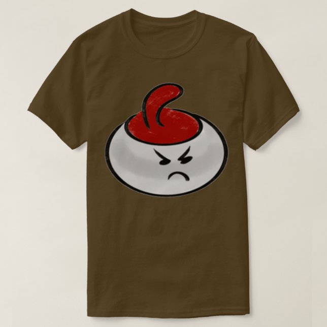 Camiseta Angry Curling Rock Dark Grey (Frente do Design)