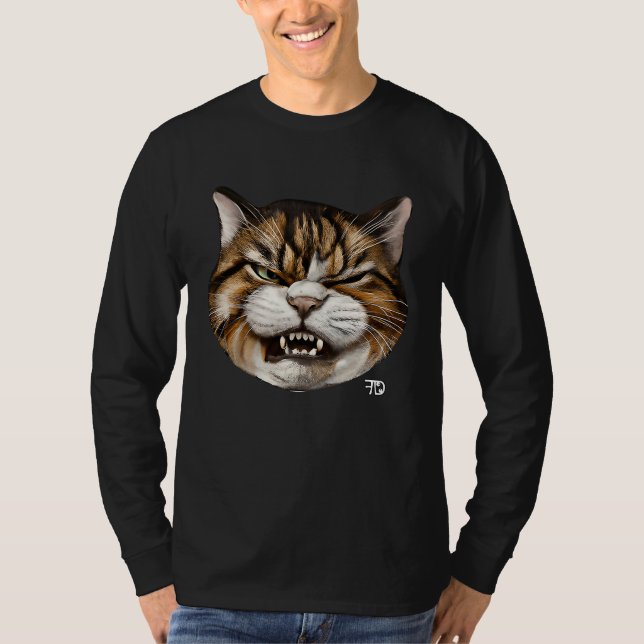 Camiseta Angry cute Cat With Bad Mood (Frente)