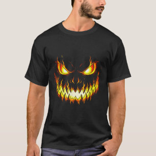 Camiseta Angry Flame Pumpkin Halloween Costume Men Women