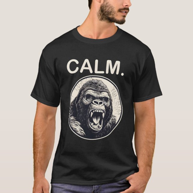 Camiseta Angry Gorilla - Macaco Calmo Ape (Frente)