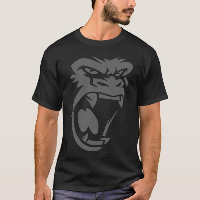 Camiseta Angry King Gorilla Face  Graphic For Men Women Kid (Frente)