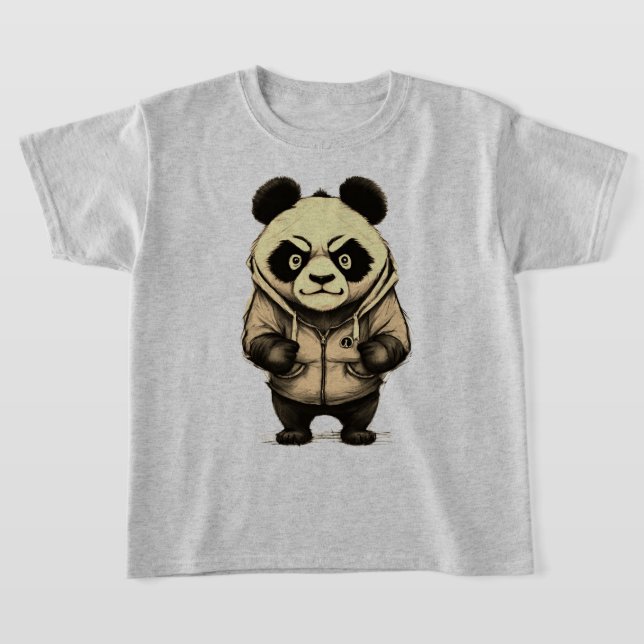 Camiseta Angry Panda Cute Animal Design (Postura )