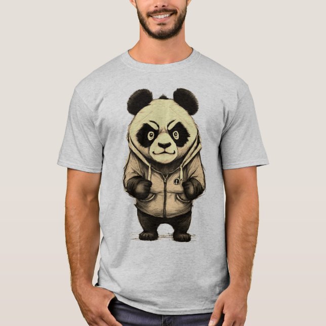 Camiseta Angry Panda Cute Animal Design (Frente)