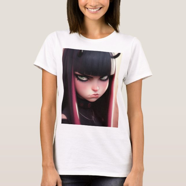 Camiseta Angry Punk Rocker Girl (Frente)