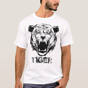 Camiseta Angry Tiger Monocromo
