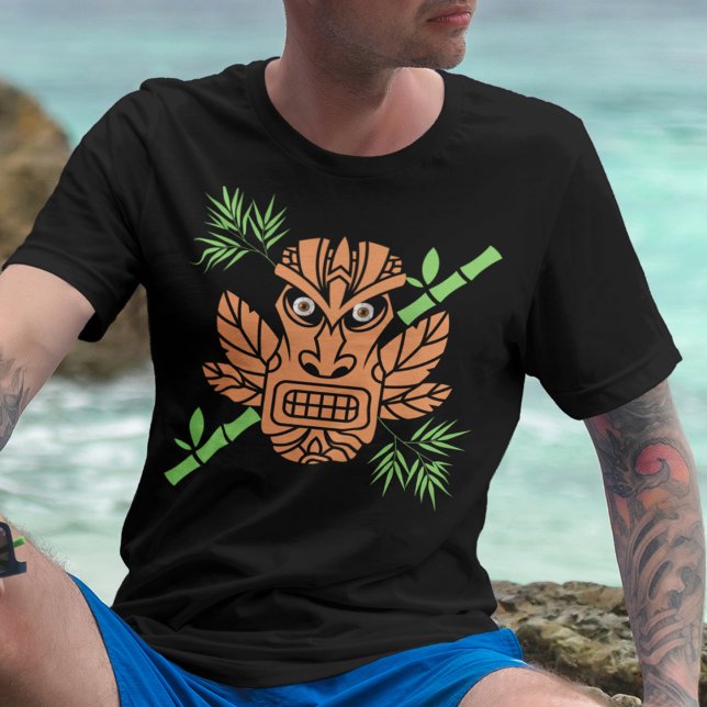 Camiseta Angry Tiki God (Angry Hawaiian God T-Shirt design for men and women)