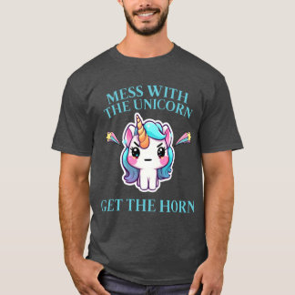 Camiseta Angry Unicorn Mess with the Unicorn