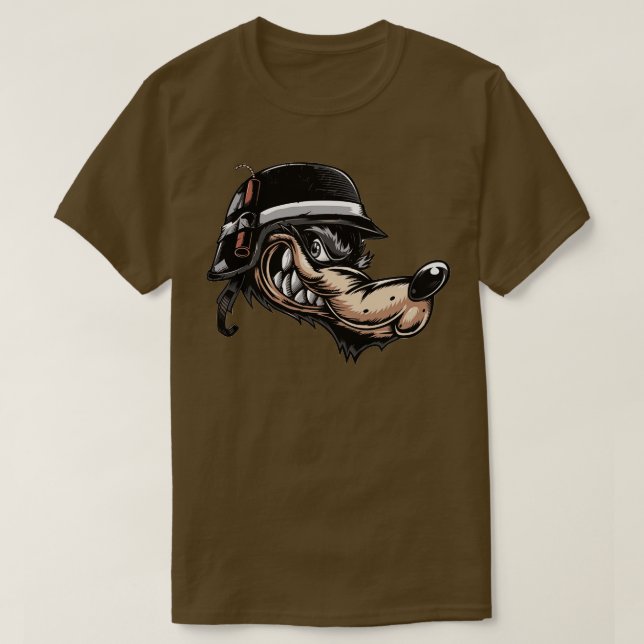 Camiseta Angry Wolf Head (Frente do Design)