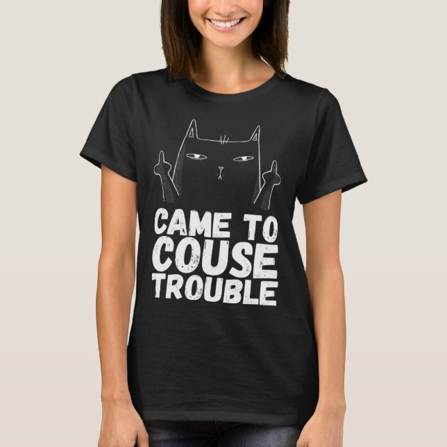 Camiseta Angrycats Sarcastic Cat Black Humor (Frente)