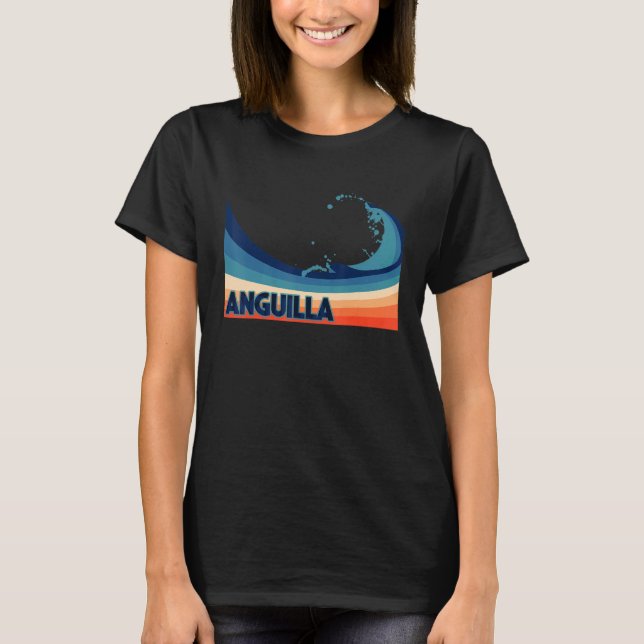 Camiseta Anguila Caribe Retro Surf Navegação e Pesca V (Frente)